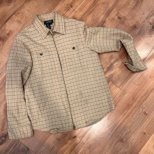 Ralph Lauren 100% Wool Zip Up Flannel